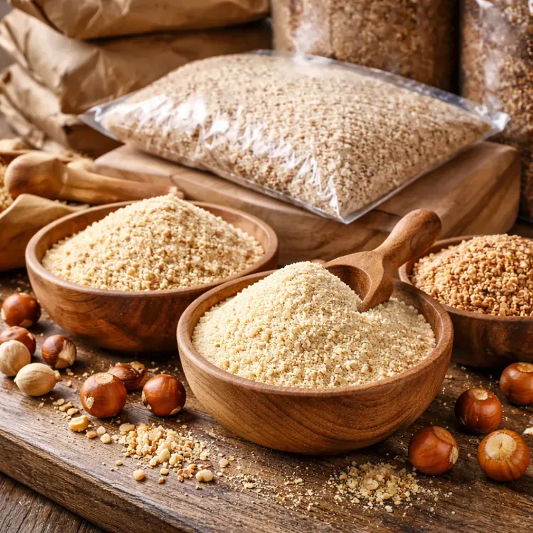 Ilustração de farinha / granulado de avelã