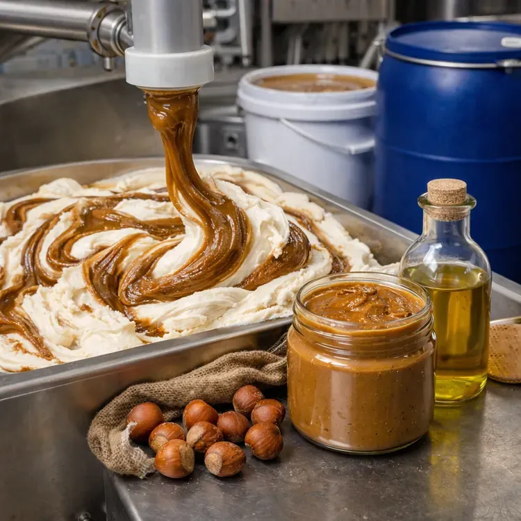 Hazelnut paste for premium ice-cream variegates illustration